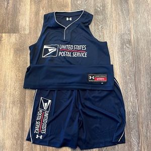 USPS Under Armour shorts and tank top
